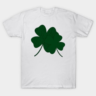 Double Luck Four Leaf Clovers T-Shirt